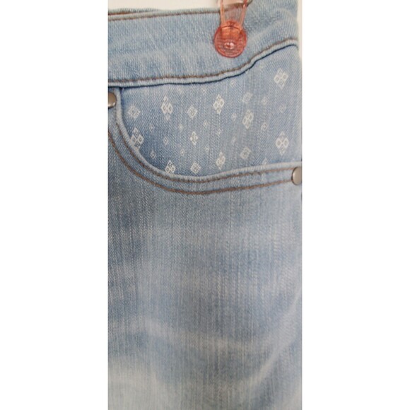 Bit & Bridle Jean Shorts Sz 16 Geometric Design Light Wash Denim Western Cowgirl - Picture 9 of 12